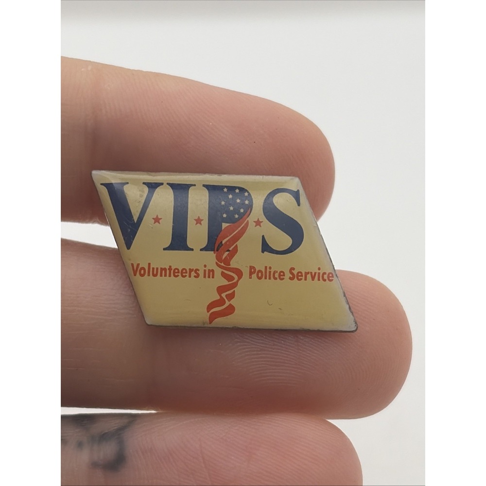VIPS Volunteers In Police Service Lapel Hat Pin